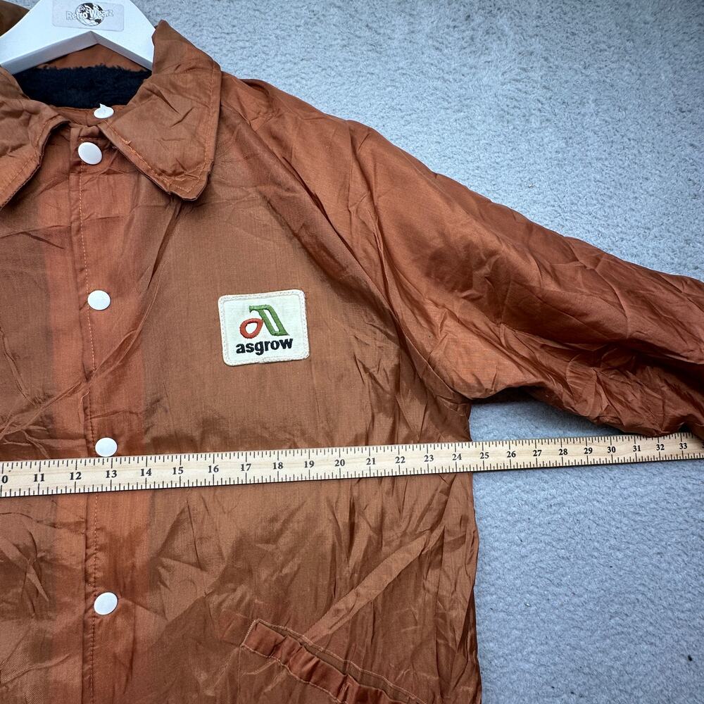 Vintage 70s 80s Swingster asgrow Coach Snap Button Lined Jacket Mens Large Brown - Picture 5 of 13